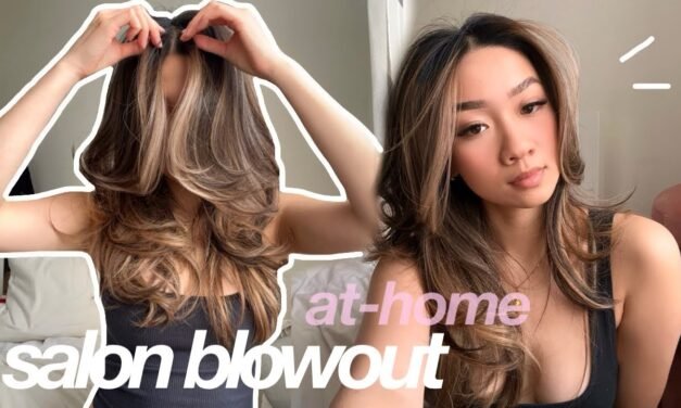 AT HOME SALON BLOWOUT TUTORIAL! + haircare routine, products I use everyday | Colleen Ho