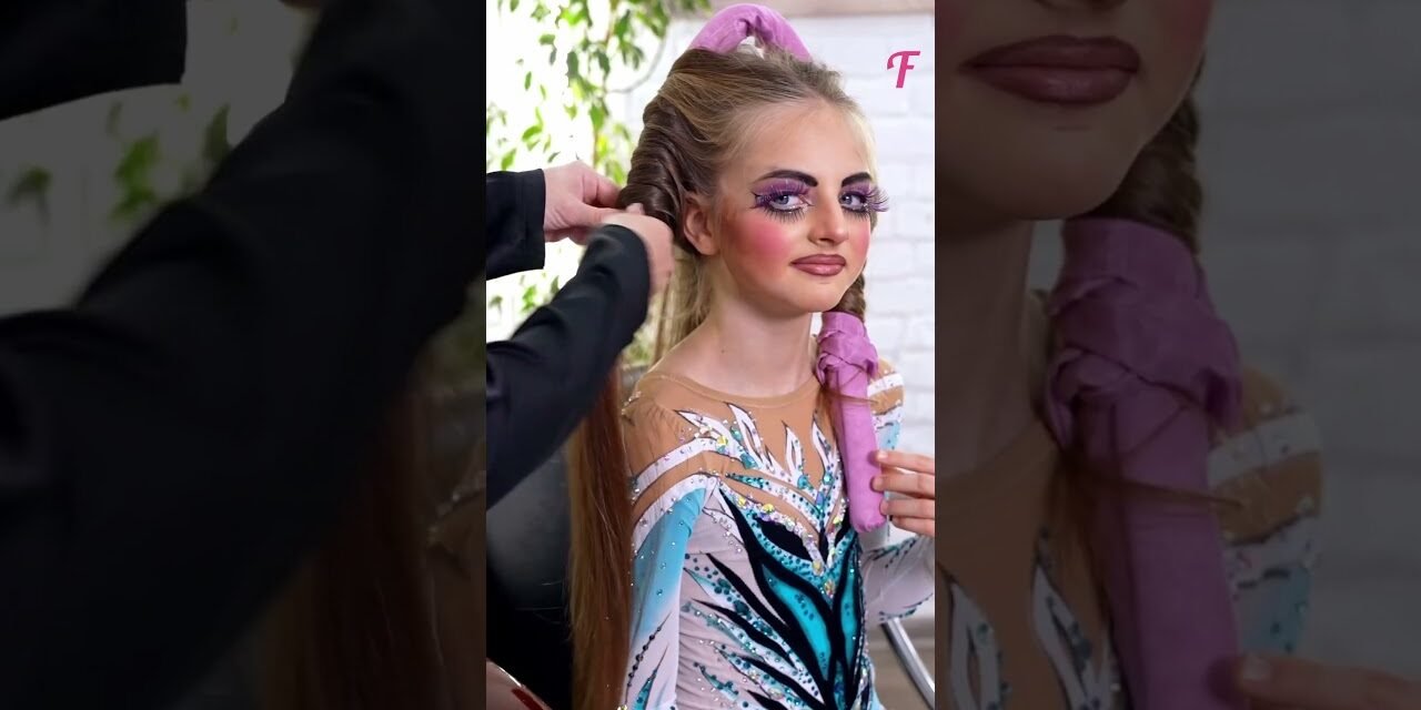 From Competition to Beauty Salon: A Gymnast's Makeup Transformation #shorts