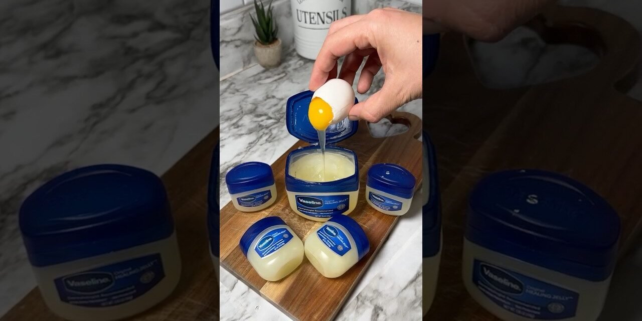 Vaseline and Egg: The Anti-Aging Trick That Works! #lifehacks #homehacks #skincaretips