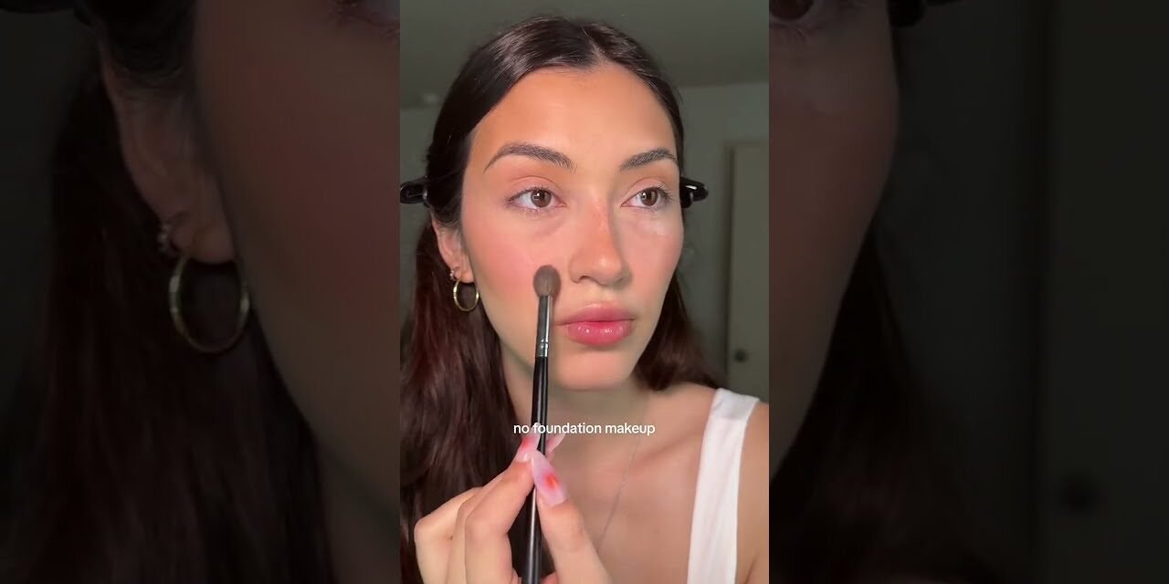 Natural Glam Routine with Clean Beauty Favorites #nofoundationmakeup