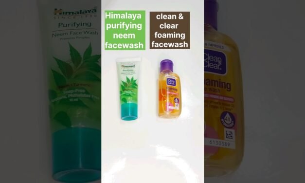 Himalaya purifying neem facewash vs clean and clear foaming facewash #facewash #shorts