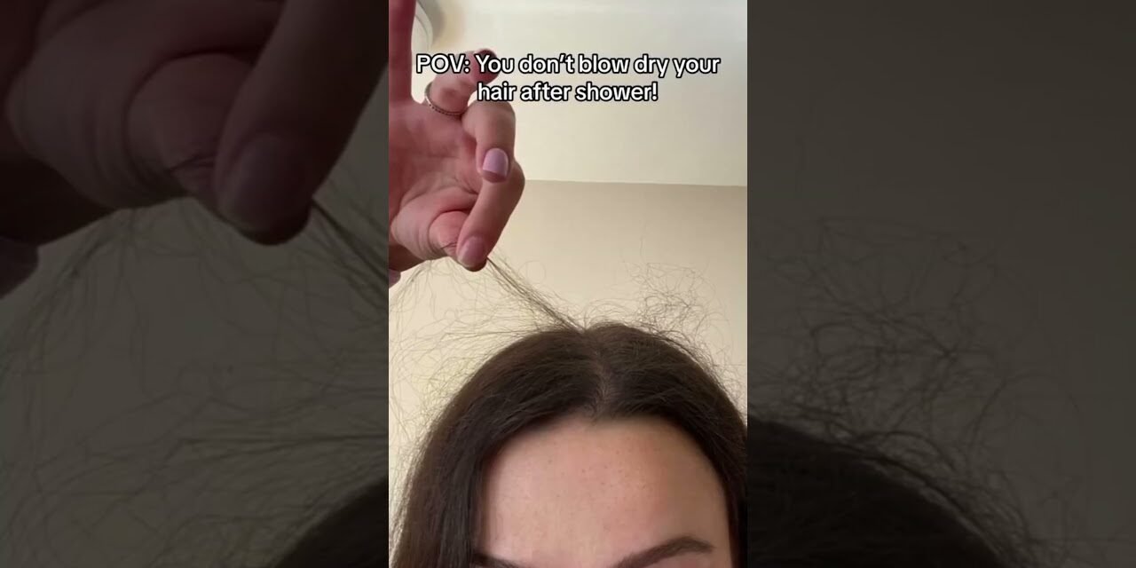 You don’t blow dry your hair after showr? #skinbarrier #haircare #hairs #haircaretips