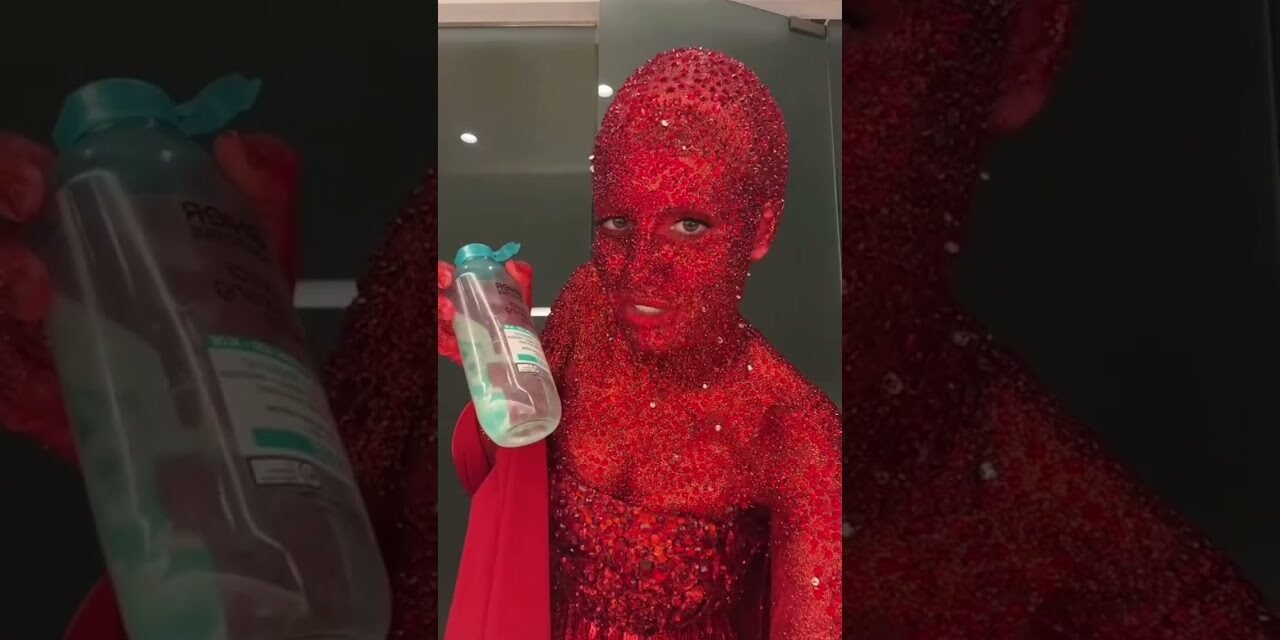 PART 1 of removing the over 30,000 stones on my body for my @dojacat dupe look for NYFW #nyfw