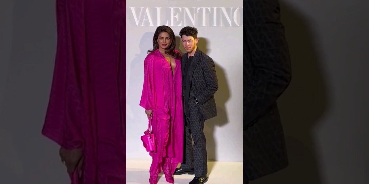 Priyanka Chopra, Nick Jonas Look So Cute At Valentino Fw23 Fashion Show #priyankachopra #nickjonas