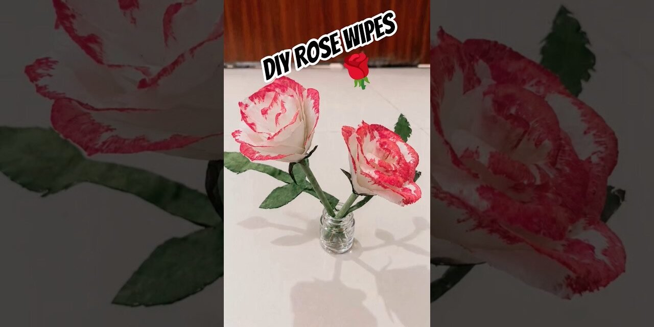 Homemade Rose Wet Wipes | Easy Beauty Hack! #diy #craft #shorts